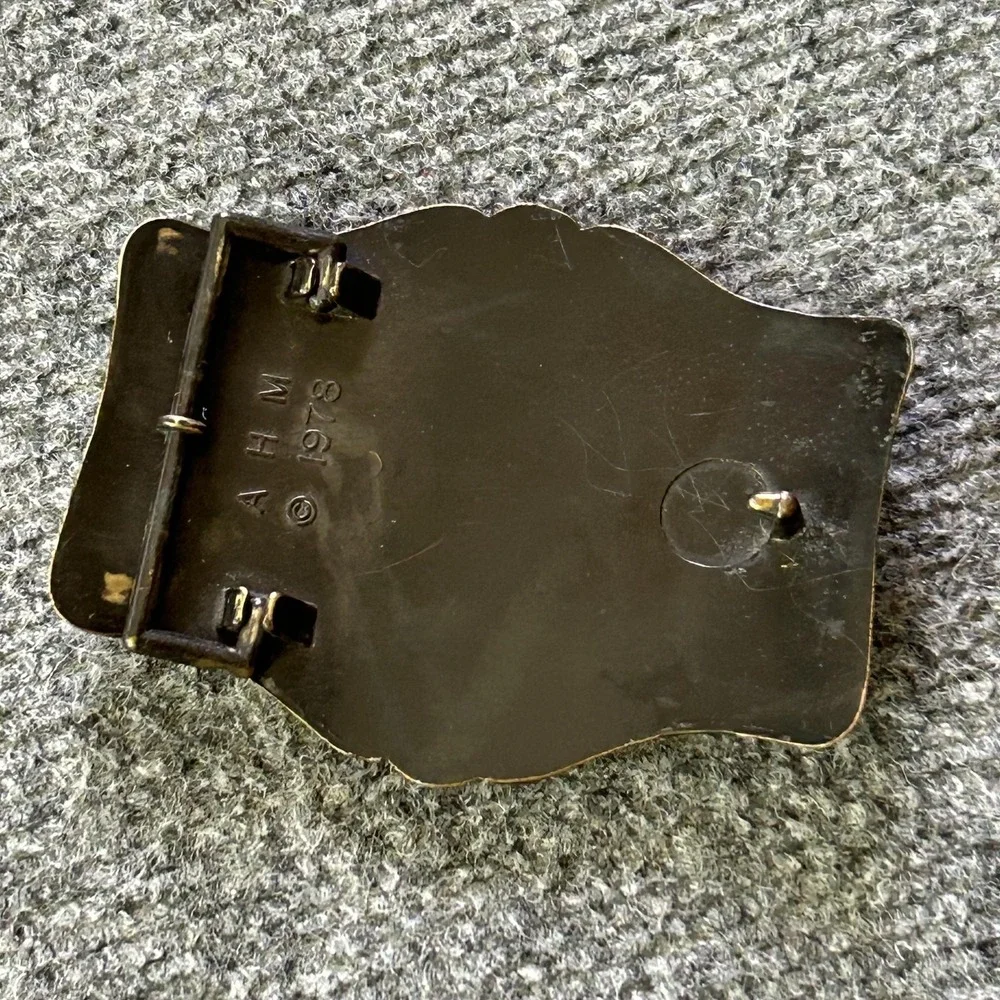 Vintage Honda Belt Buckle‎ Mens Gold Western Eagle Logo Rectangular 1978